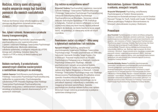 JAK PRZETRWAĆ DOJRZEWANIE? Perspektywa, rola i wsparcie rodzica. Bilet Wstępu na Konferencję - obrazek 3